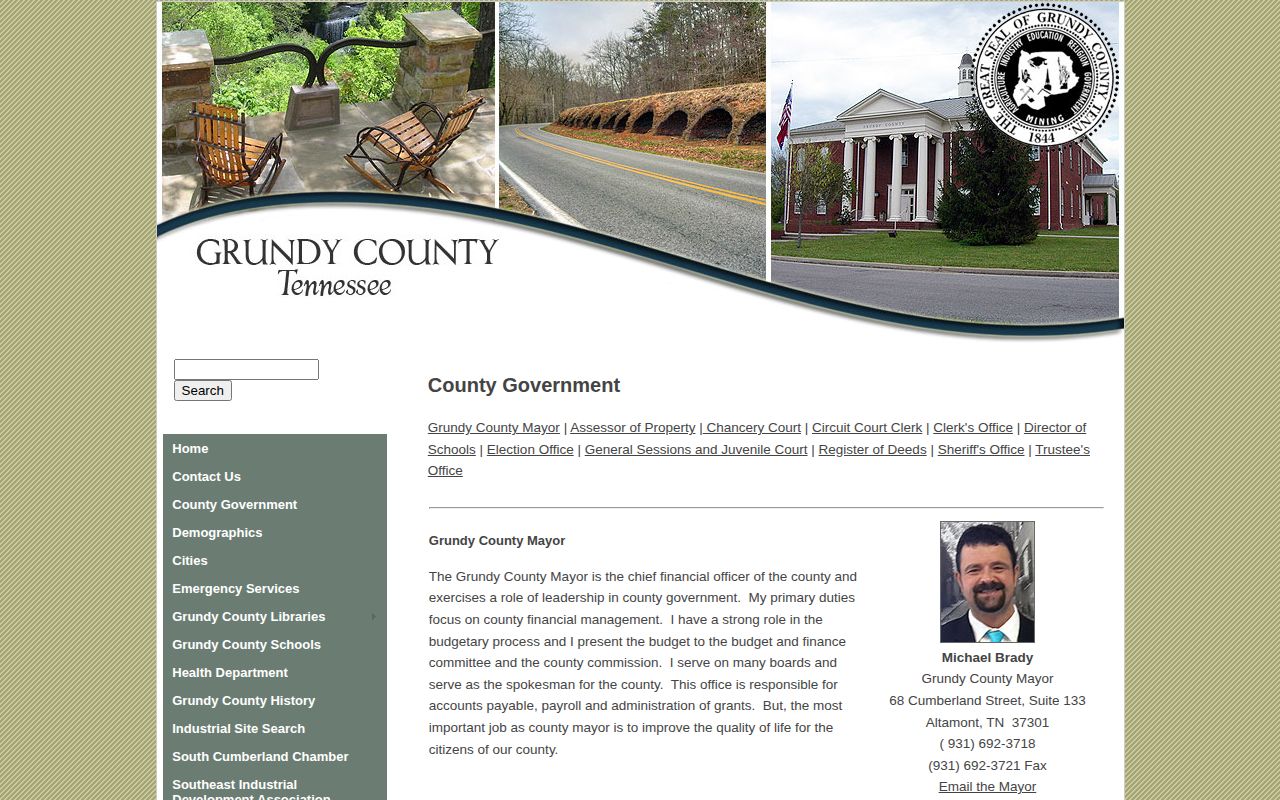 Grundy County official sheriff and arrest records contact