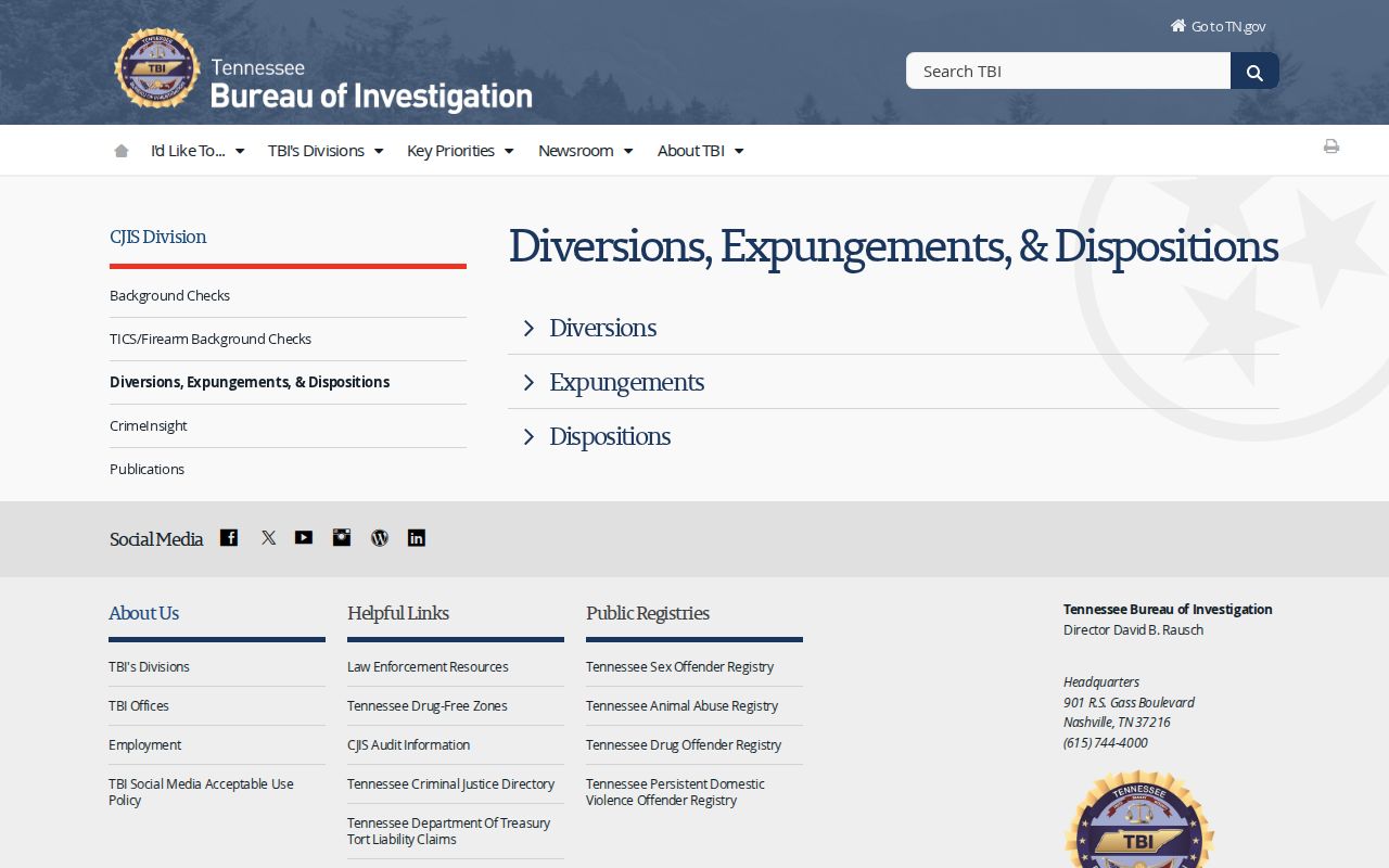 Tennessee expungement guidance for Grundy County arrest records